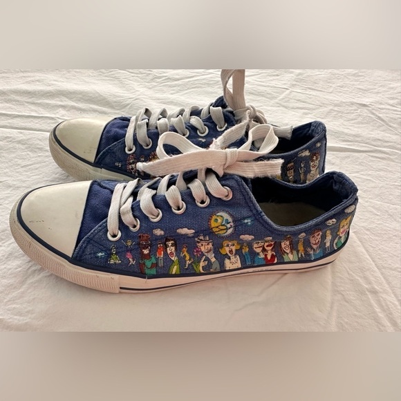 James Rizzi Fila Collabrative Chuck Taylor Inspired Streetwear Women’s 9 Men’s 7 - Picture 2 of 8